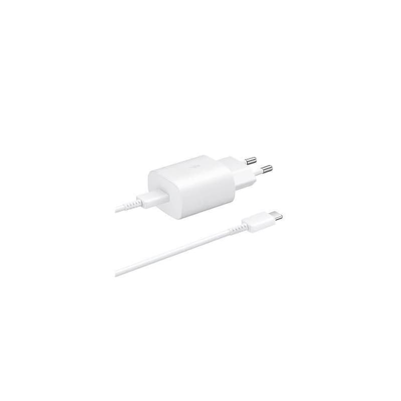 Samsung sieťová nabíjačka EP-TA800EWE + kábel EP-DA705BWE USB-C, 25W, biela, (bulk) 1