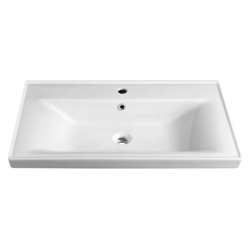 AQUALINE - SAVA 80 keramické umývadlo nábytkové 80x46cm, biela 2080 2