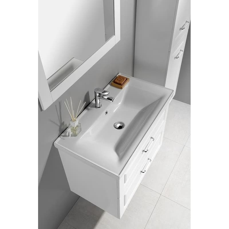 AQUALINE - SAVA 80 keramické umývadlo nábytkové 80x46cm, biela 2080 5