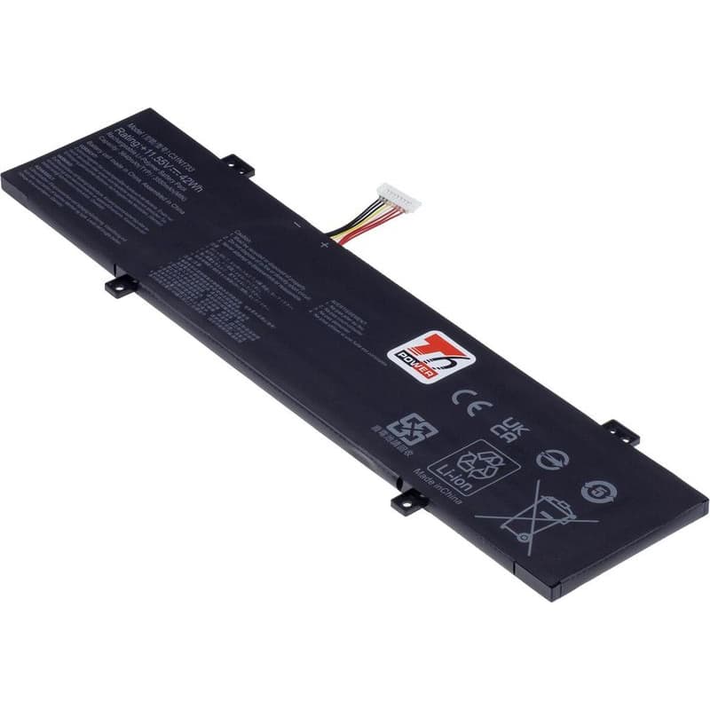 Batéria T6 Power pre Asus VivoBook Flip 14 TP412UA, TP412FA, 3640mAh, 42Wh, 3cell, Li-poly 1