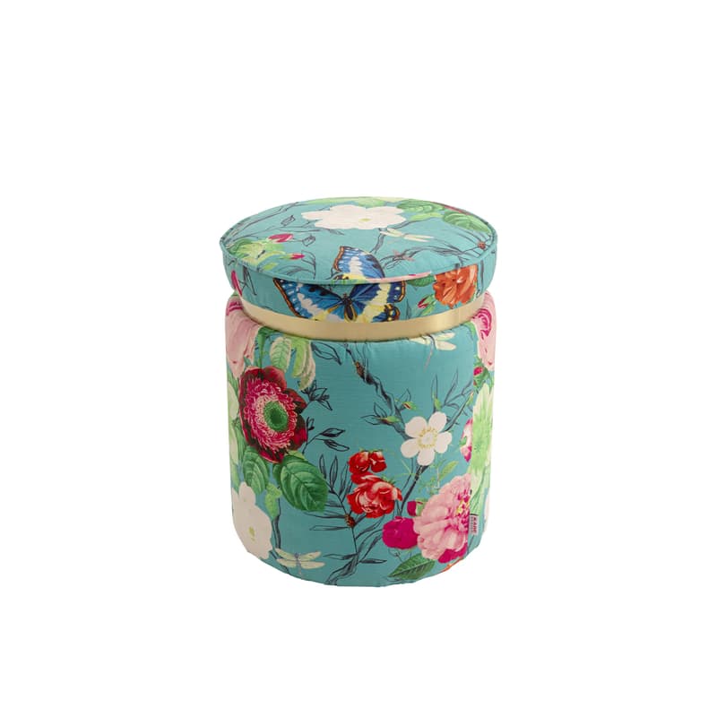 Flower Fever Blue taburetka Ø39 cm 1