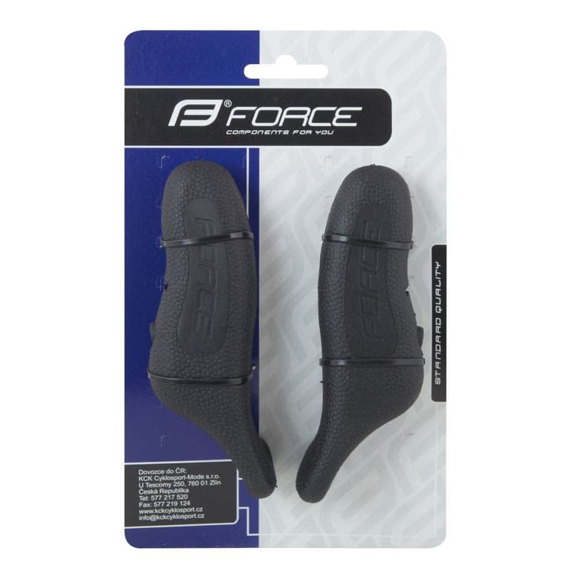 Rohy (bulhorny) na bicykel FORCE RAB 12 cm AL + rubber 2