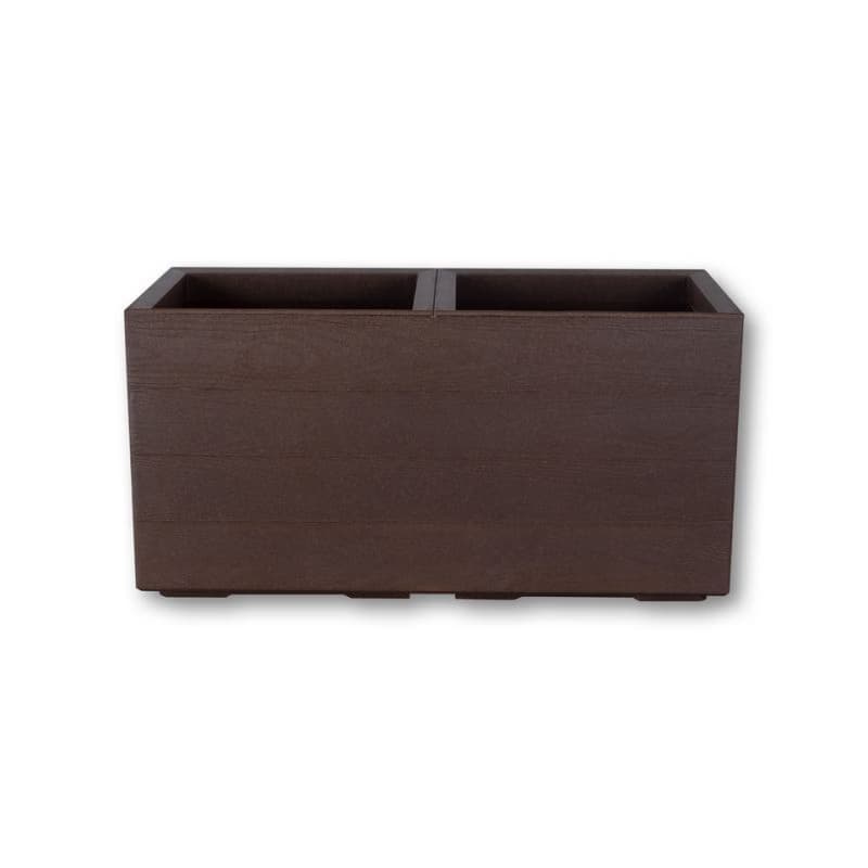 Kinekus Kvetináč truhlík plastový 390x780 mm, KARO ECO COFFEE DESKA espresso výška 394 mm na kolieskach