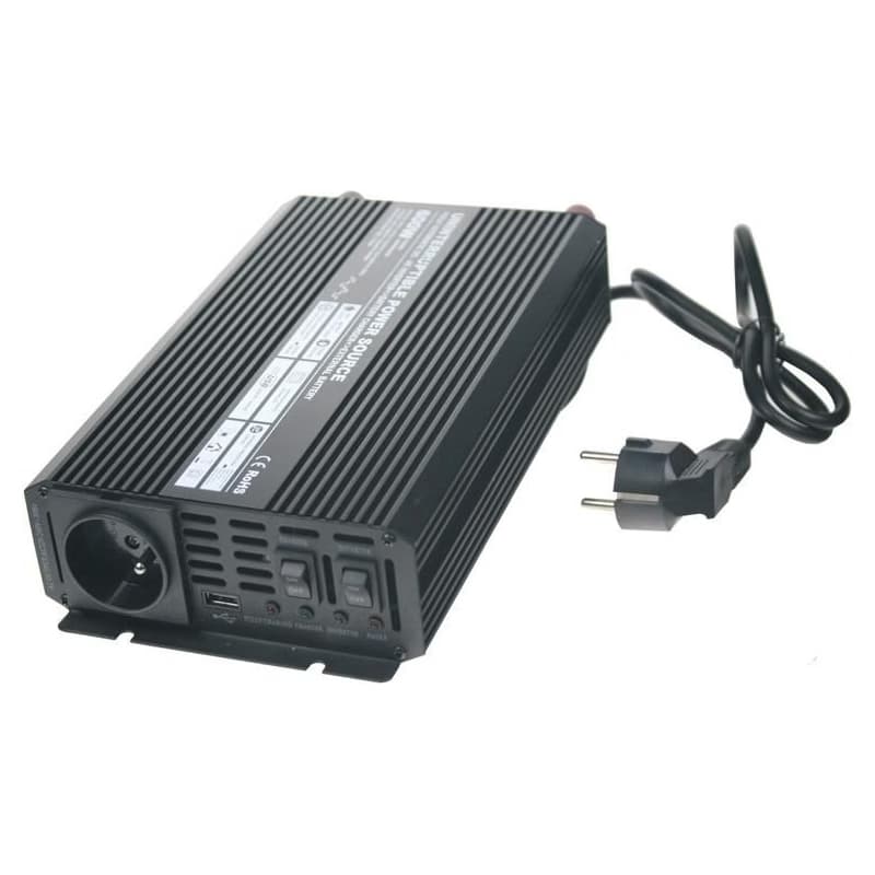 Menič napätia Carspa UPS600-12 12V/230V 600W s nabíjačkou 12V/10A a funkciou UPS 1