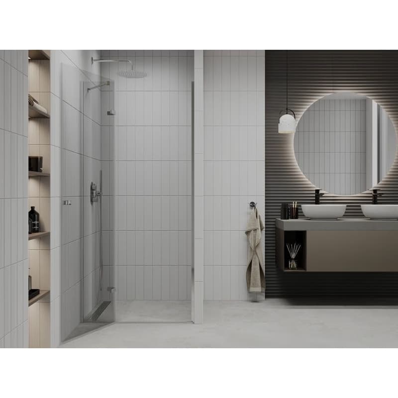 MEXEN - Roma Sprchové dvere Swing 100, transparent, chróm sa stenovým profilom 854-100-000-01-00 3