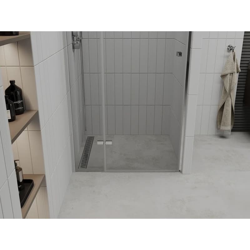 MEXEN - Roma Sprchové dvere Swing 100, transparent, chróm sa stenovým profilom 854-100-000-01-00 4