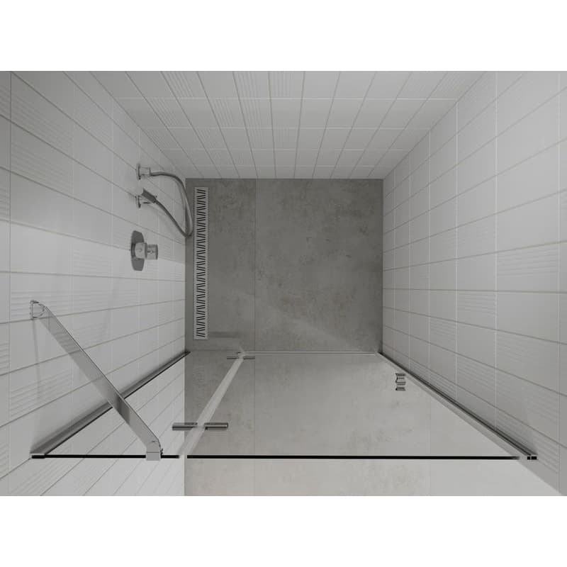MEXEN - Roma Sprchové dvere Swing 100, transparent, chróm sa stenovým profilom 854-100-000-01-00 6