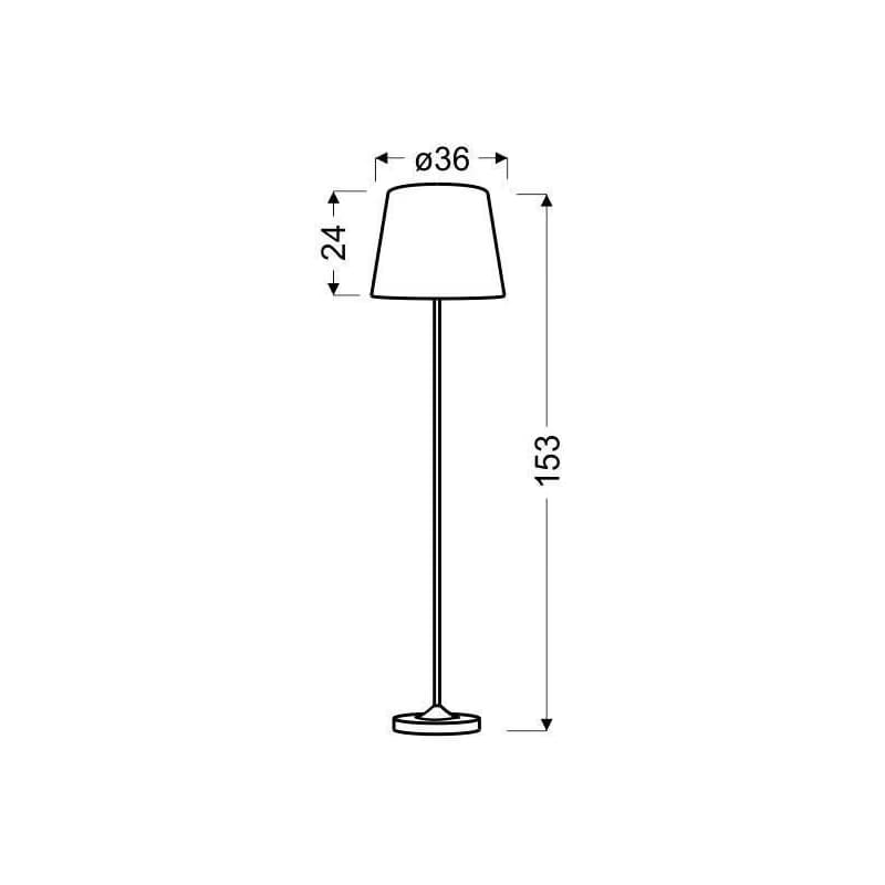 Saténová stojaca lampa, tienidlo so sivými pruhmi, Segin 2