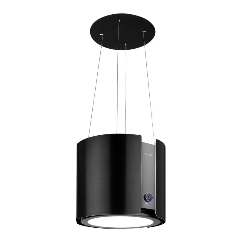 Klarstein Skyfall, digestor, 45 cm, ostrovčekový, 402 m³/h, LED, nehrdzavejúca oceľ, čierny 1