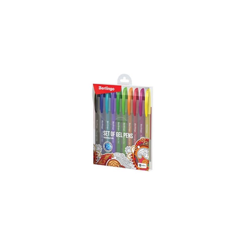 Berlingo, sada rollerov gelových, color, 10ks, 0.5mm, Triangle gél 1