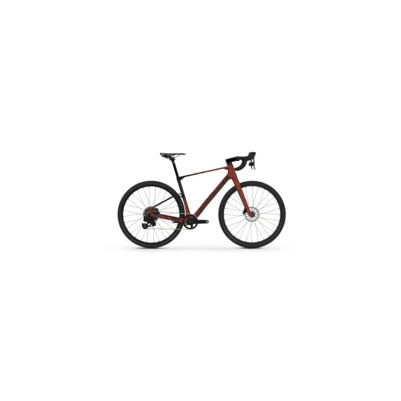 Gravel bicykel MONDRAKER Arid Carbon, earth red black flame red