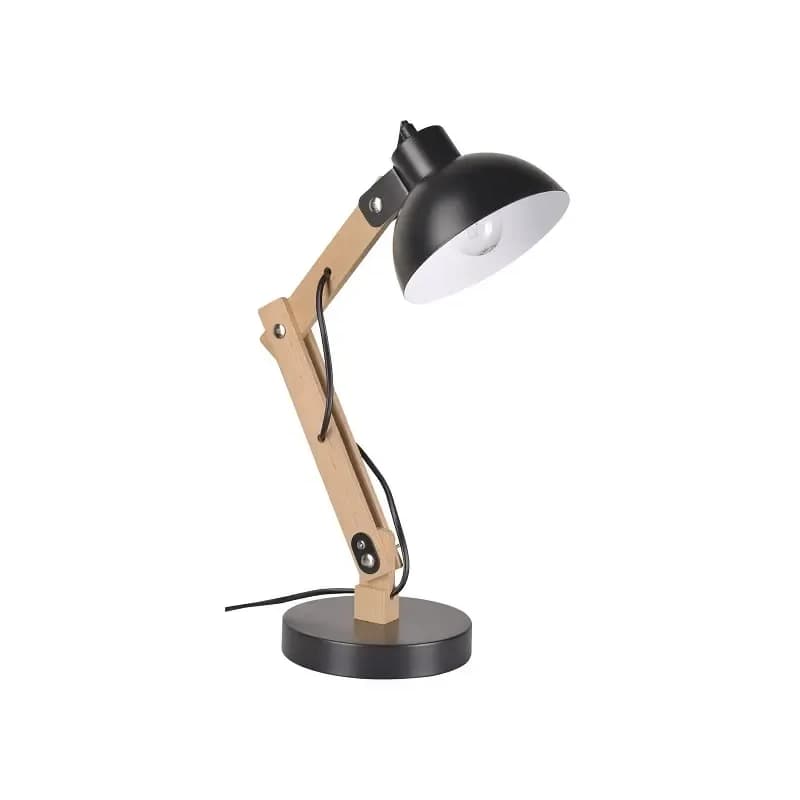 Stolová lampa UNLE 66391 čierna/drevo LB1 1