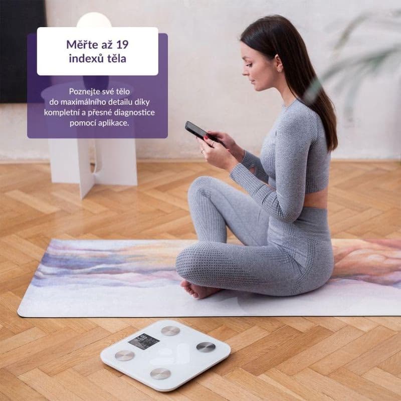 TrueLife FitShape S6 BT - Bioelektrická impedančná bluetooth váha - biela 4