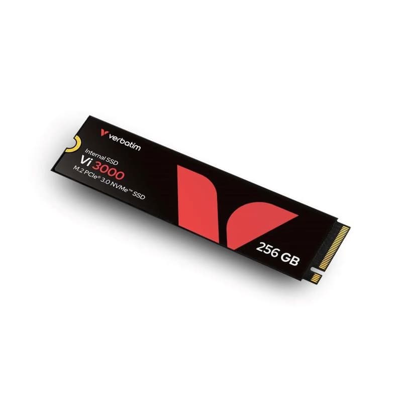 VERBATIM SSD Vi3000 Internal PCIe NVMe M.2 SSD 256GB, W 1300/R 3300 MB/s 3
