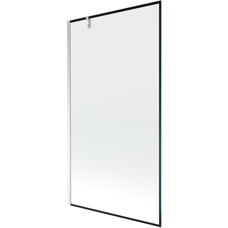 MEXEN/S - Next vaňová zástena FIX 100 x 150, čierna dekor, chróm 895-100-000-00-70-01