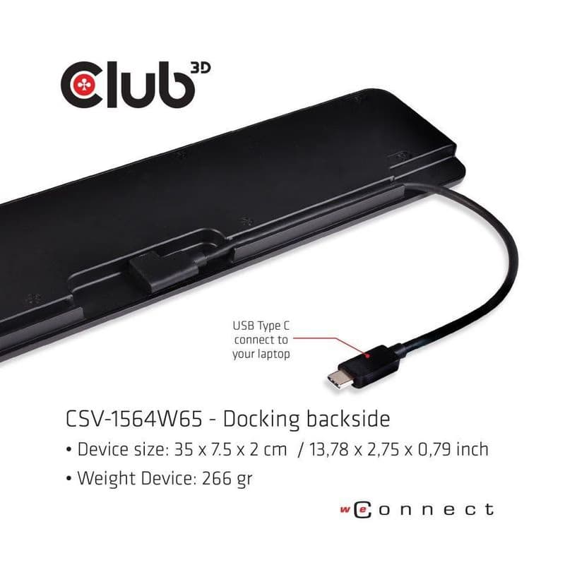 Club3D Dokovacia stanica USB-C 14v1, 1xDP, 1xHDMI, 1xVGA, 2xUSB-C, 5xUSB, čítačka SD kariet, čierna 6