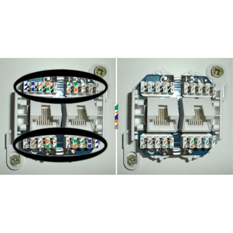 DATACOM UTP dvojzásuvka pod omietku 45 st.- Cat5e 2