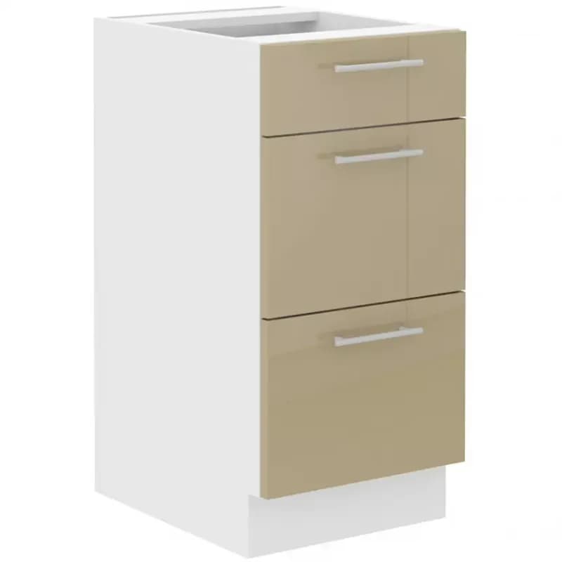 Kuchynská skrinka Lara 40d 3s Bb Mdf Cappucino lesk 1