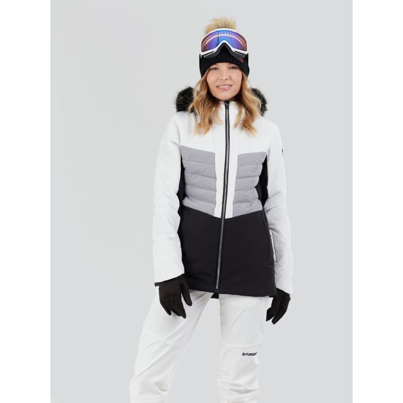 Dámska lyžiarska bunda FUNDANGO Salina Padded Jacket-100-white 4