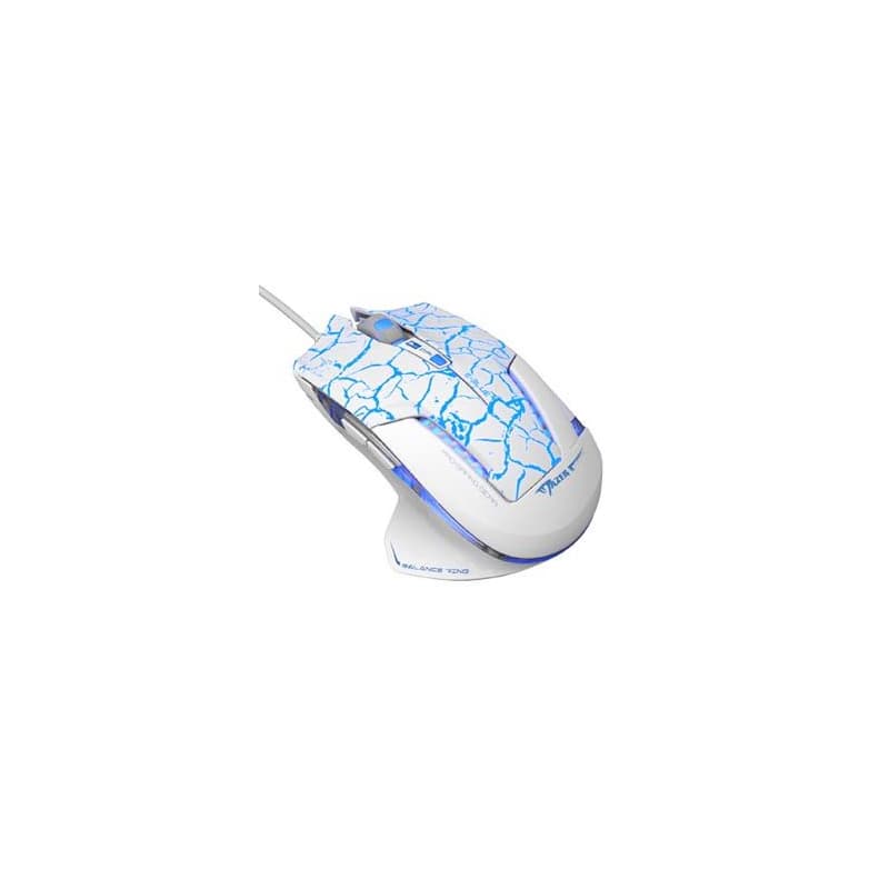 E-blue Mazer Pre Myš káblové, bielo-modrá, 2500DPI