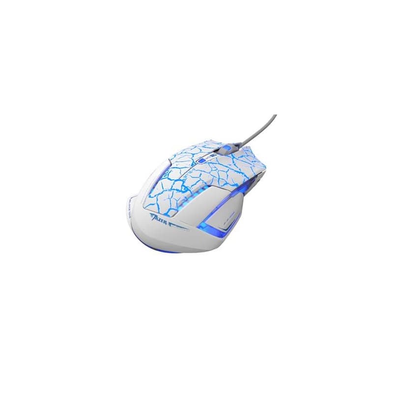 E-blue Mazer Pre Myš káblové, bielo-modrá, 2500DPI 5