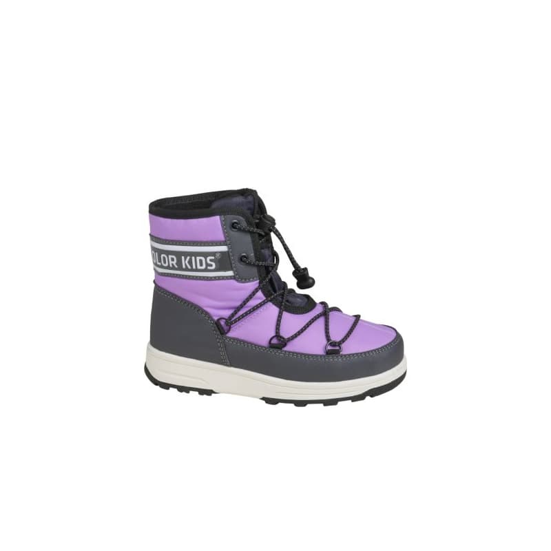 Dievčenské vysoké zimné topánky COLOR KIDS Boots W. String, violet tulle 1