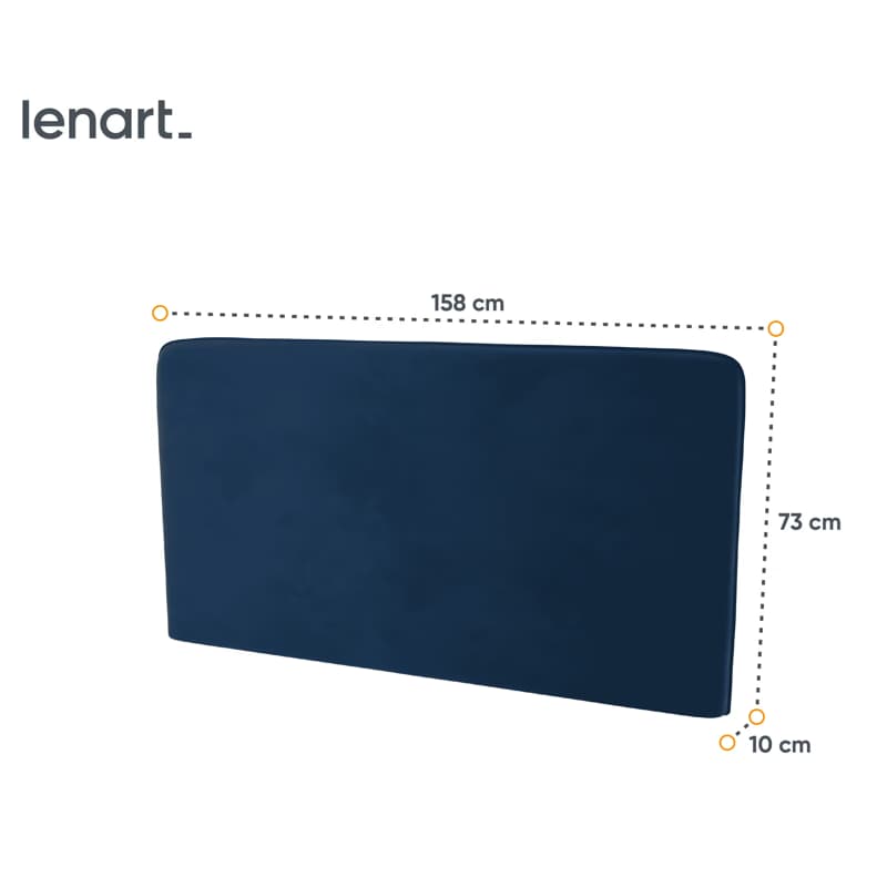 Dig-net nábytok Čalúnený panel Lenart BED CONCEPT BC-17 / 160 | modrá 3