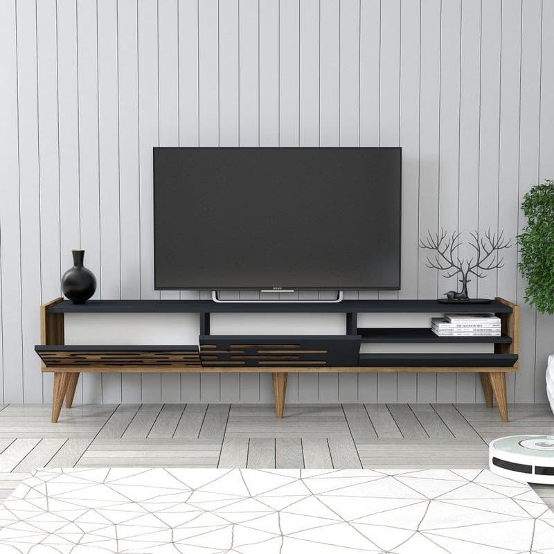 Living Room Furniture Set Valensiya - Walnut, Anthracite 3