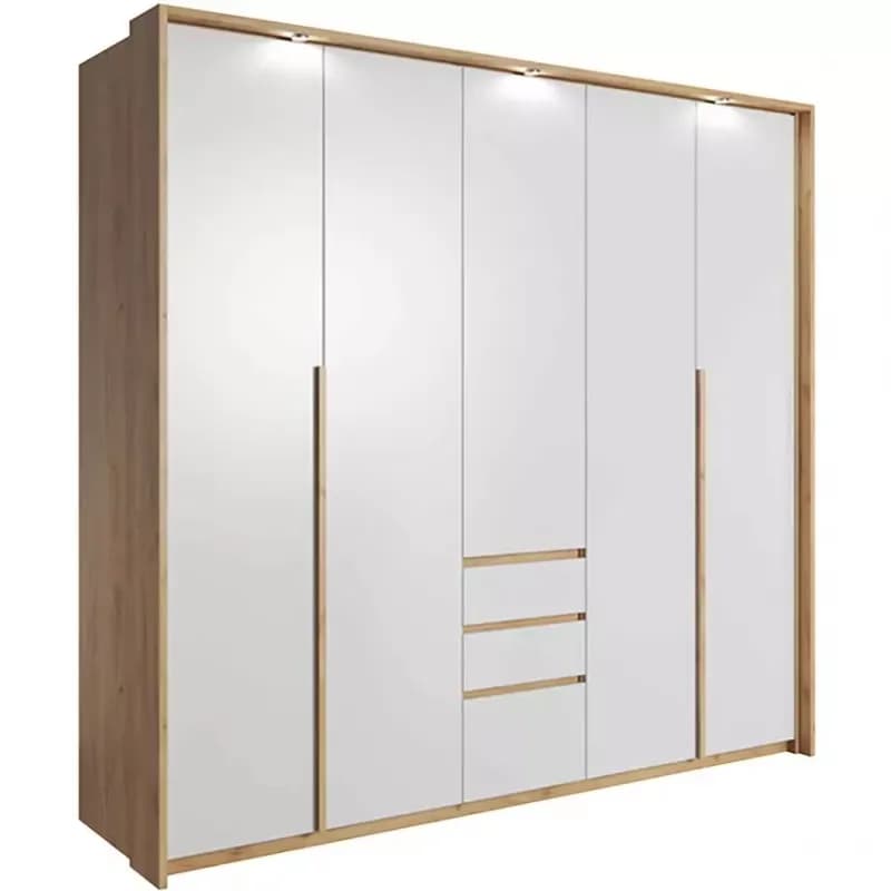 Skriňa 230 cm lišta Led biela/craft 1
