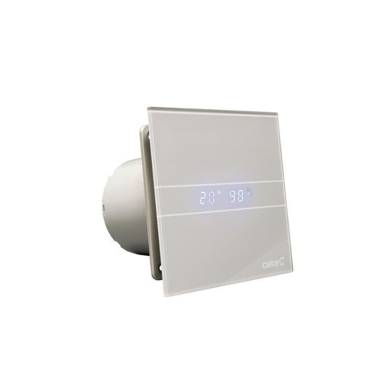 CATA - E-100 GSTH kúpeľňový ventilátor axiálny s automatom, 4W/8W,potrubie 100,strieborná 00900600 1