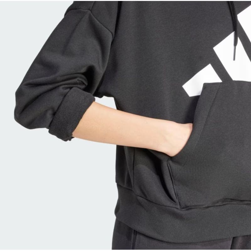 Dámska mikina s kapucňou ADIDAS W BL FT HD BLACK WHITE 3