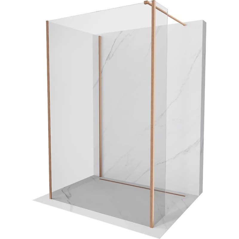 MEXEN/S - Kioto Sprchová zástena WALK-IN 115 x 90 x 30, transparent, meď kartáčovaná 800-115-090-221-65-00-030 1