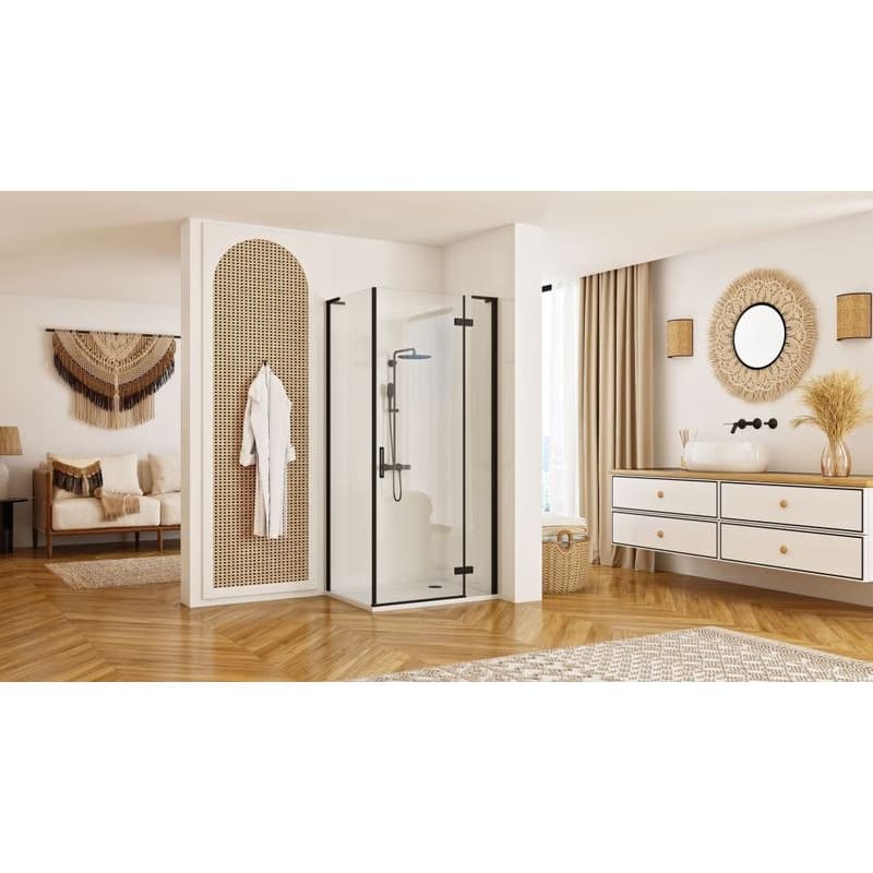 REA/S - Sprchová kabína Hugo Black 80x80 KPL-45220 3