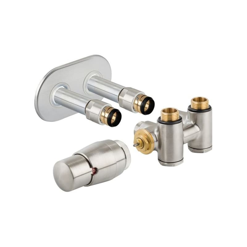 HOPA - THERMCOMBI-SET, stredový ventil s pripojením pre elektrickú tyč - Farba - Nerez, Variant - Ľavá RDTHERMCOMSETLS 1