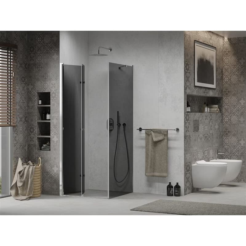 MEXEN/S - LIMA sprchovací kút 70x70, grafit, chróm 856-070-070-01-40 3