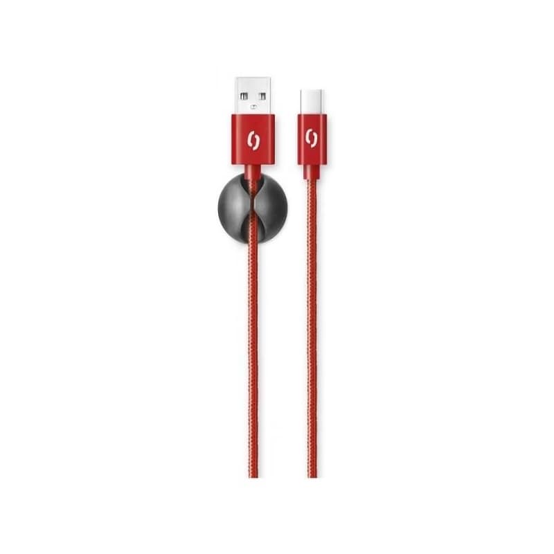 ALIGATOR PREMIUM Dátový kábel 2A, USB-C červená 2