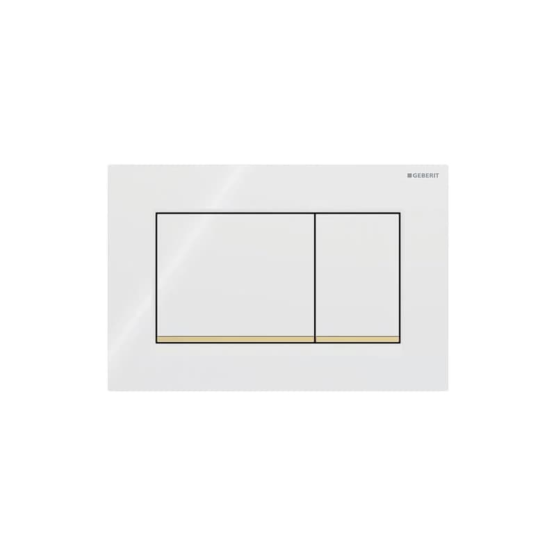 Geberit 115.883.KK.1 - Splachovacie tlačidlo 30 24,6x16,4 cm biela/zlatá 115.883.KK.1
