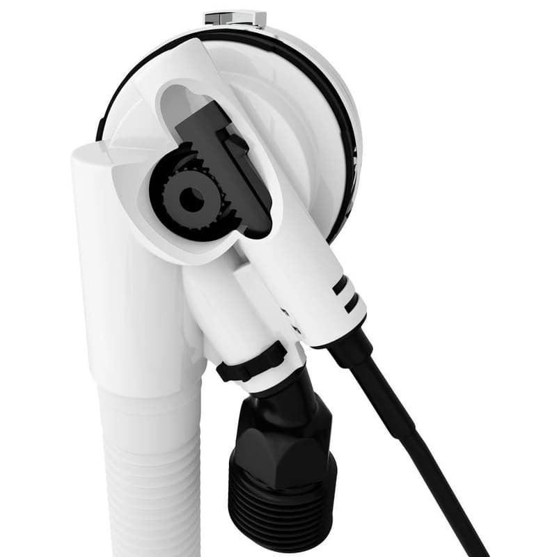 Polysan Vaňový sifón s napúšťaním, 80 cm, matná čierna 71853.21 5