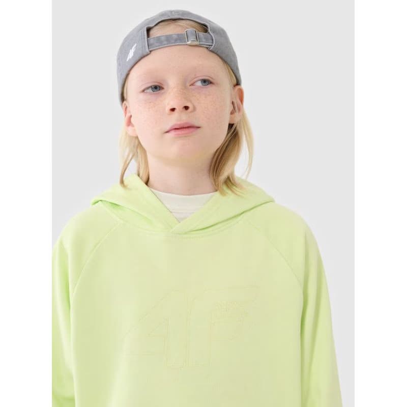 Chlapčenská mikina s kapucňou 4F JUNIOR SWEATSHIRT M1712-45N-CANARY GREEN NEON 2