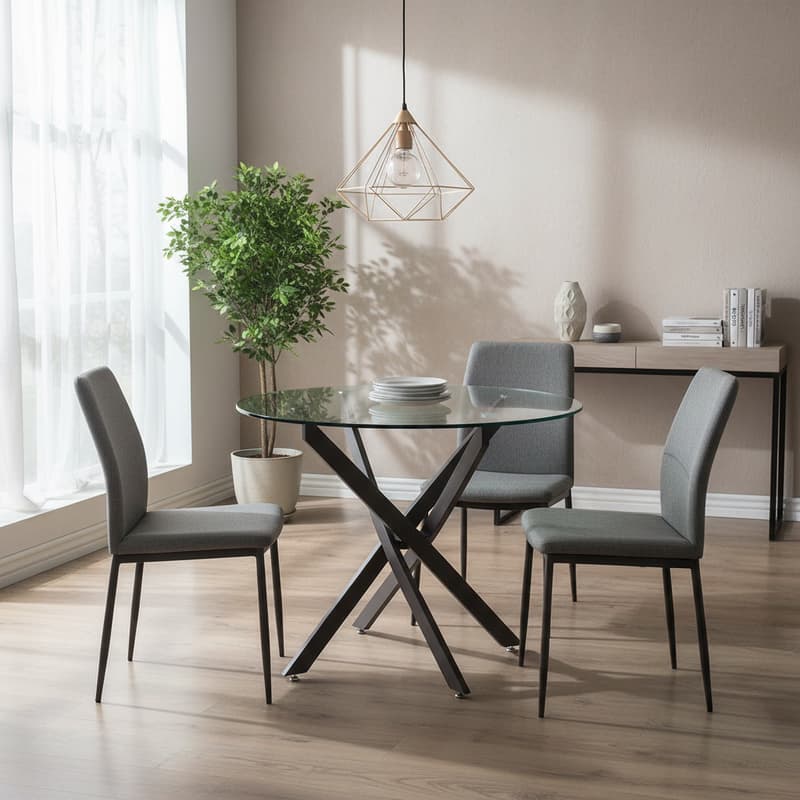 Signal Jedálenský stôl AGIS | čierny mat 90 cm 1