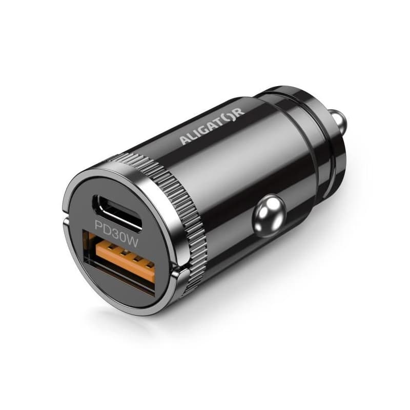 Aligator mini nabíjačka do auta Power Delivery 30W, USB-C + USB-A, USB-C kábel pre iPhone / iPad 2