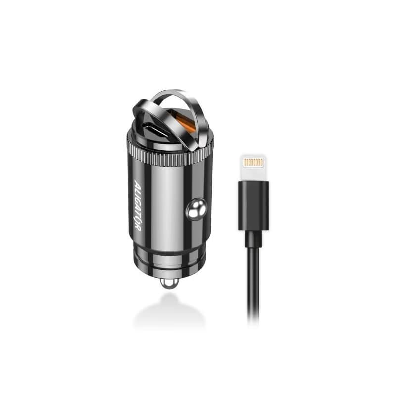 Aligator mini nabíjačka do auta Power Delivery 30W, USB-C + USB-A, USB-C kábel pre iPhone / iPad 3