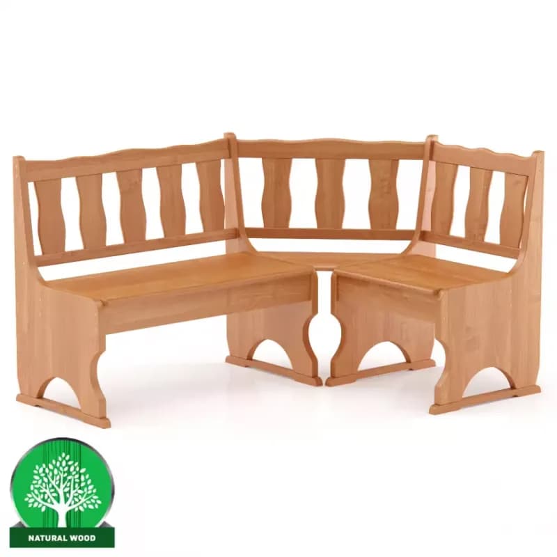 Rohová lavica borovica NR101-150x86x110 jelša 1