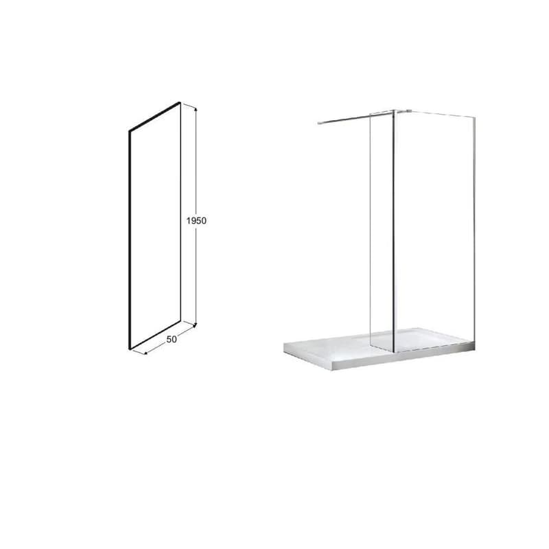 BESCO - Walk-in sprchovací kút AVEO DUE - Pevná stena - 30 cm, Rozmer A - 90 cm BCAVEODUE90+BCAVEO30 2