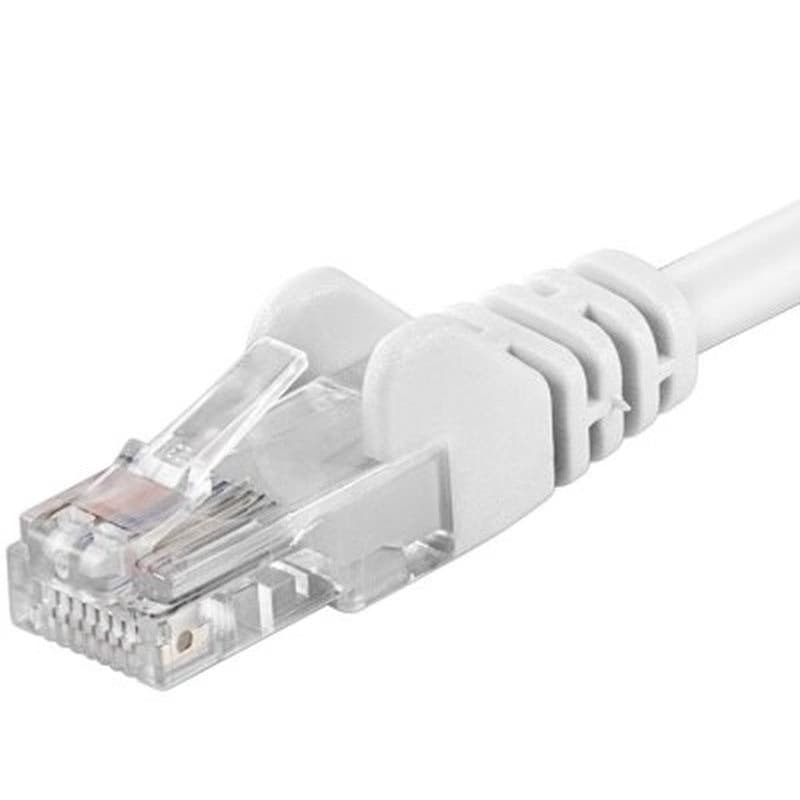 PremiumCord Patch kábel UTP RJ45-RJ45 CAT6 1,5m biela