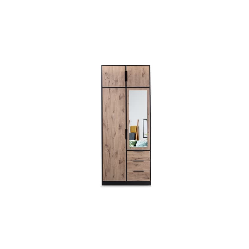 ArtStol Nadstavec na skriňu LATI D2 | čierna/dub viking 4