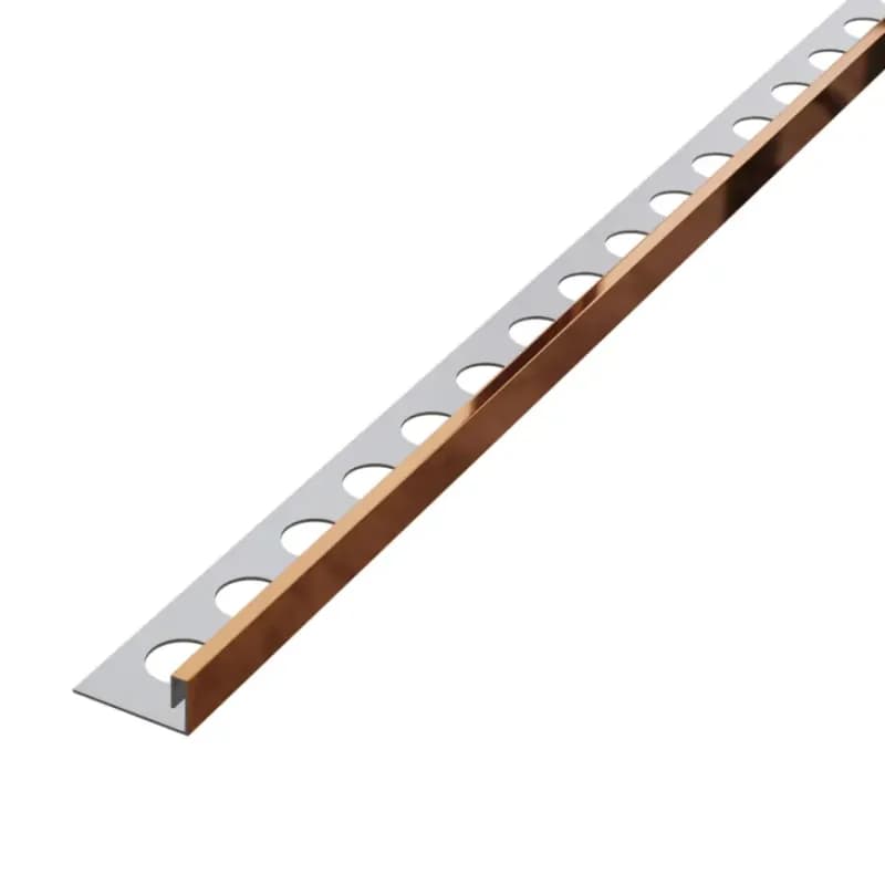 Rohový profil JS 10,5 mm x 270 cm medený lesk