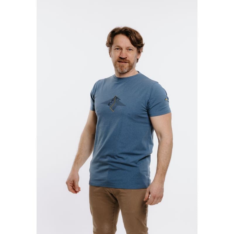 Pánske turistické tričko s krátkym rukávom EVERETT T-PEAK blue 2