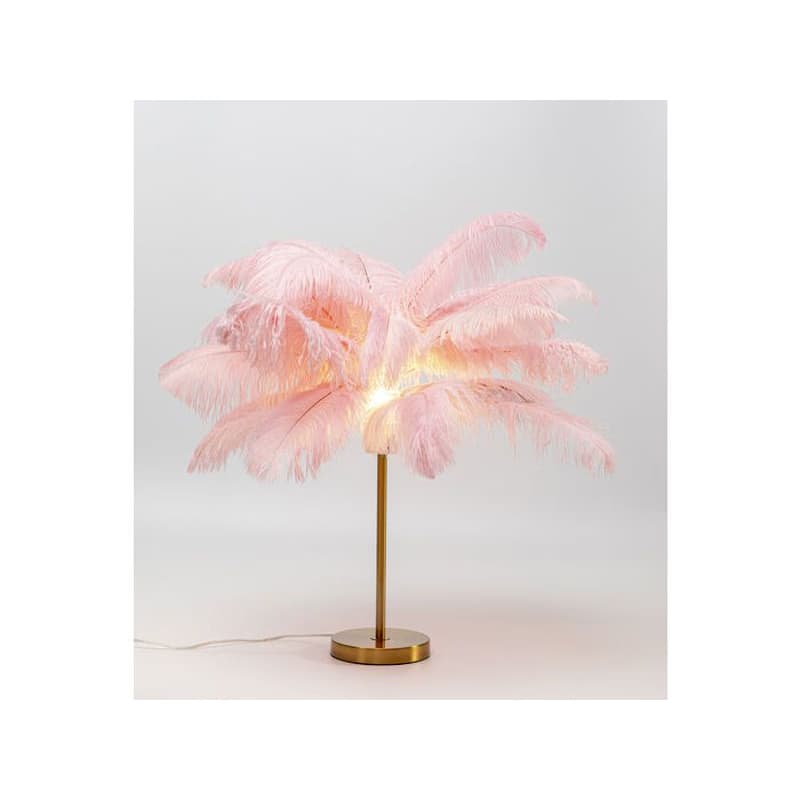 Feather Palm stolná lampa ružová 60 cm 1
