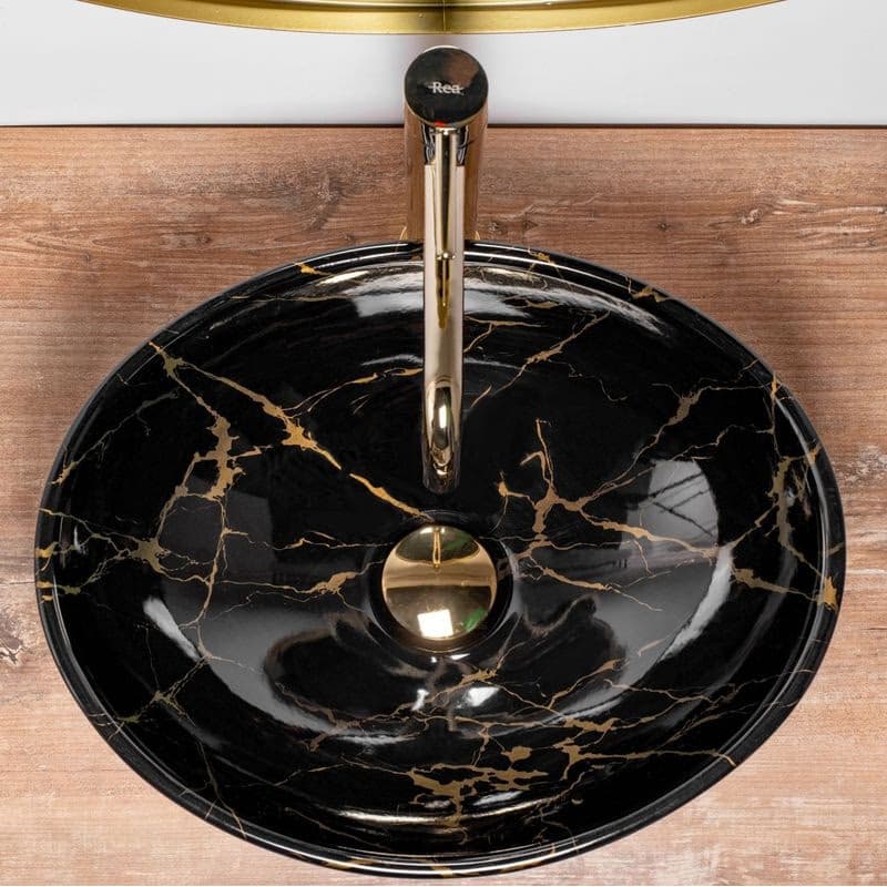 REA - UMÝVADLO NA DOSKU SOFIA BLACK MARBLE REA-U5611 6